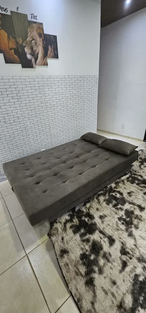 foto de Sofá Cama Reclinável 3 Lugares Moderno Casal Cores Maverick