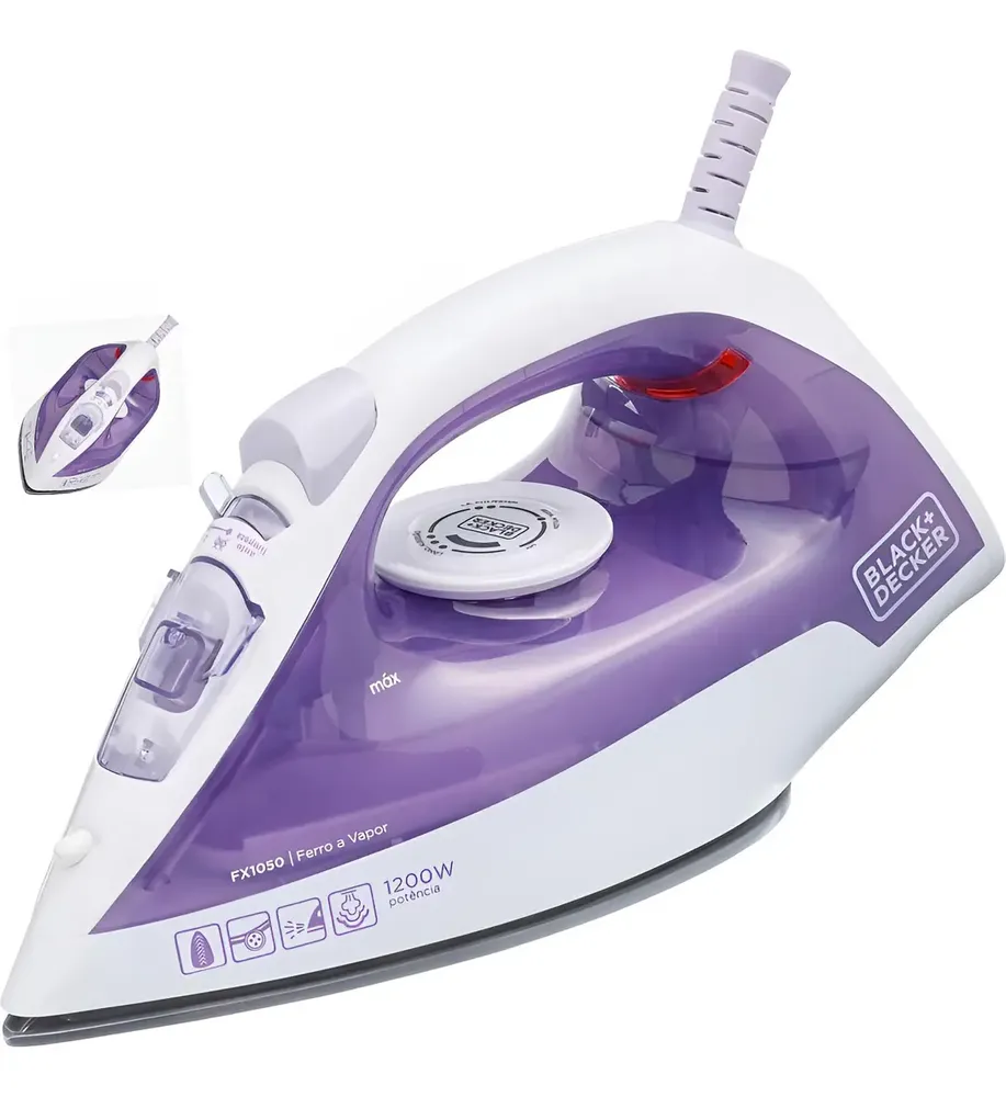foto de Ferro De Passar Roupa A Vapor Black+decker Fx1050