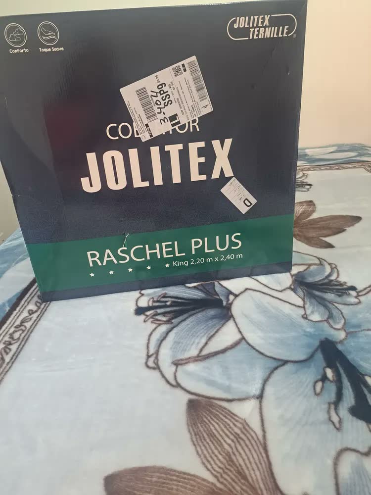 foto de Cobertor De Caixa Raschel Plus Jolitex King Size Estampado Desenho Do Tecido Soprano