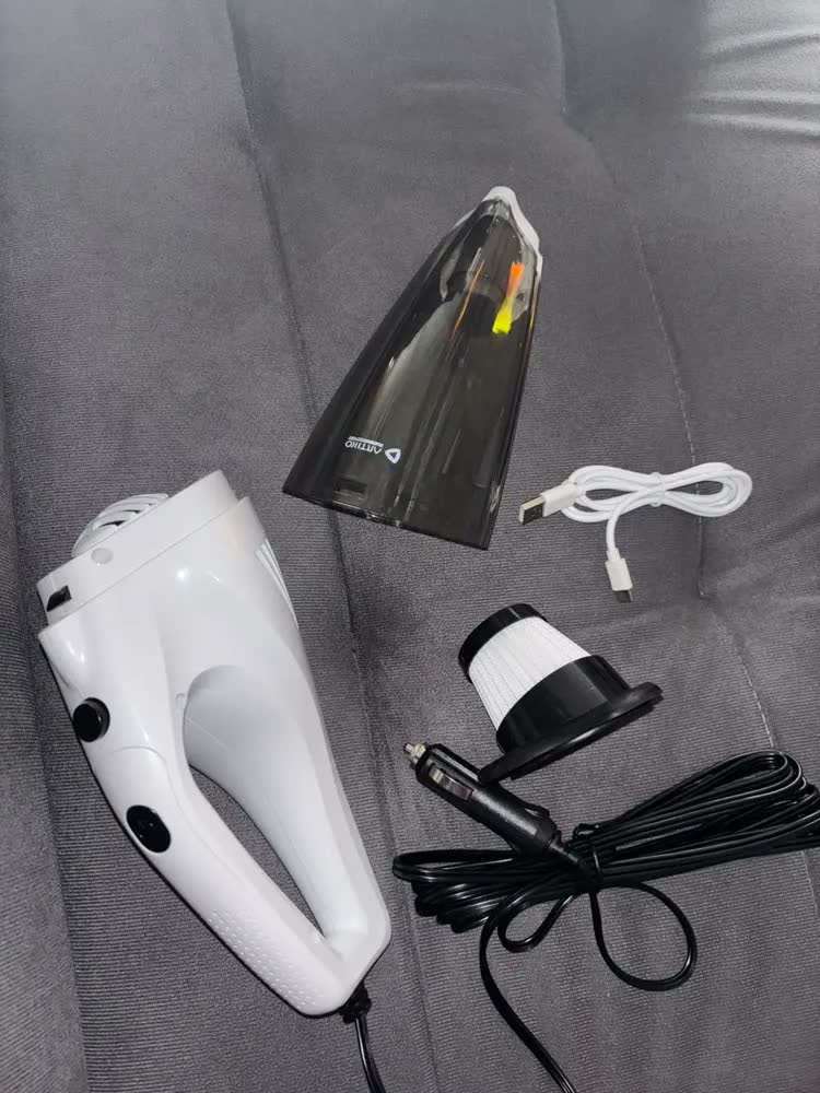 foto de Aspirador de Pó Para Carro Portátil Automotivo Artiko Turbo Wiper 100W com Lanterna A00440