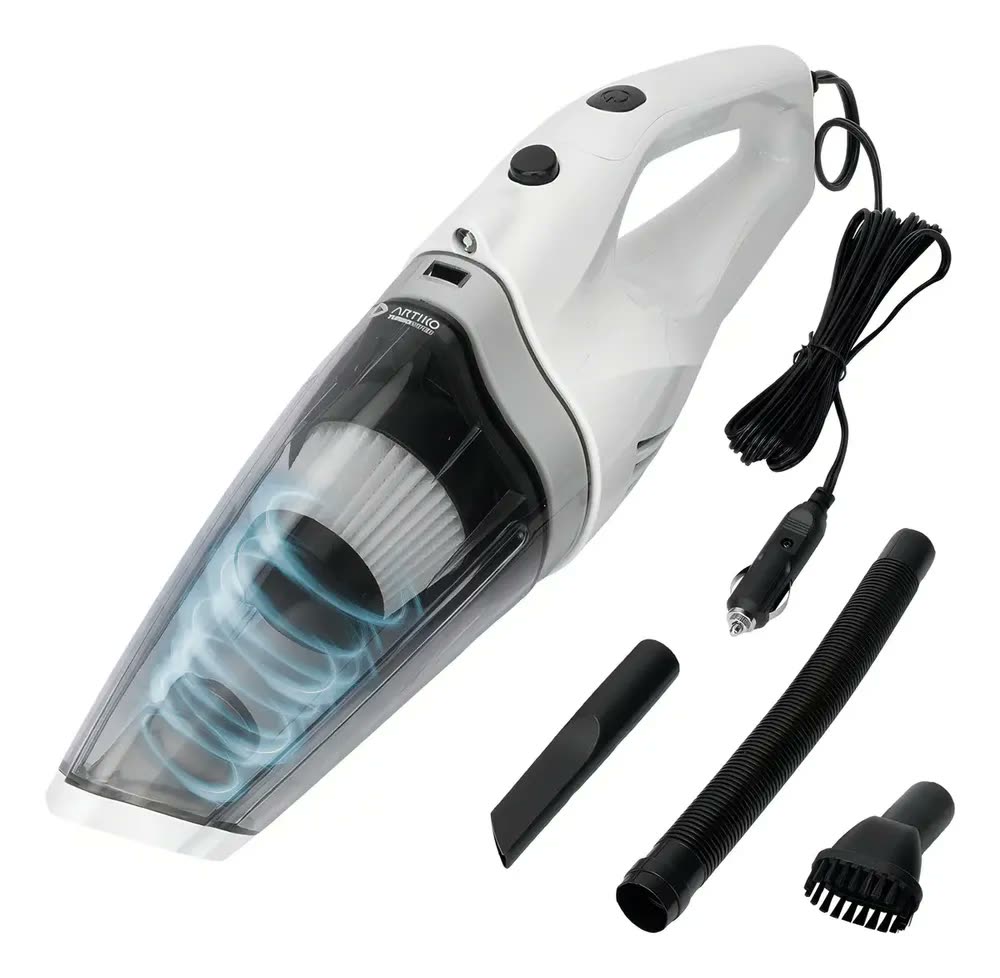 Aspirador de Pó Para Carro Portátil Automotivo Artiko Turbo Wiper 100W com Lanterna A00440