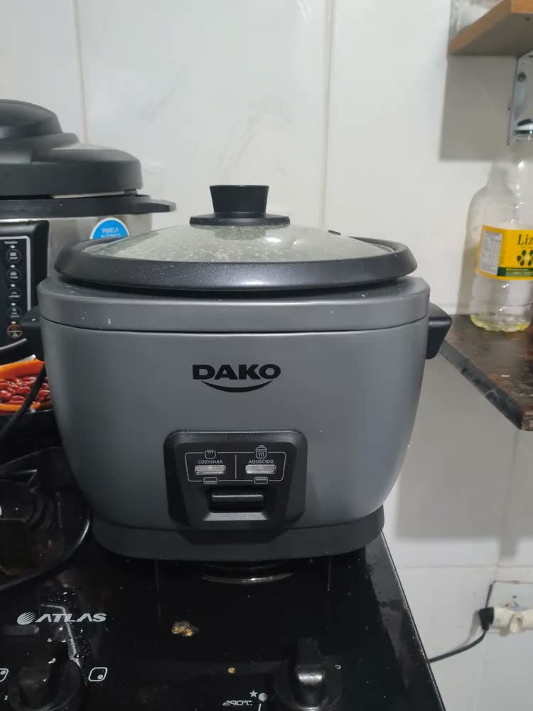 foto de Panela De Arroz Elétrica Dako 700w Com 4 L 10 Xícaras Cinza Cor Cinza-escuro Frequência 60 Hz