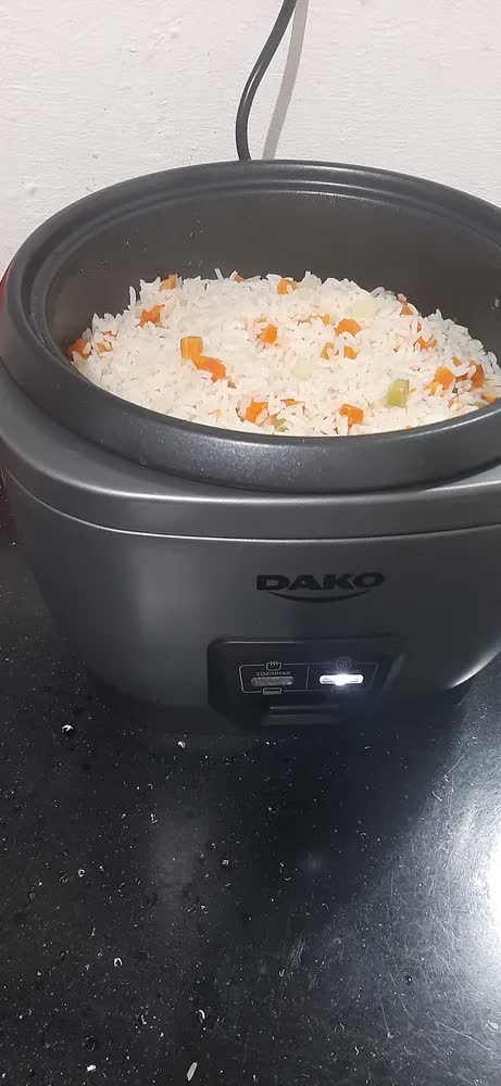 foto de Panela De Arroz Elétrica Dako 700w Com 4 Litros 10 Xícaras Cinza