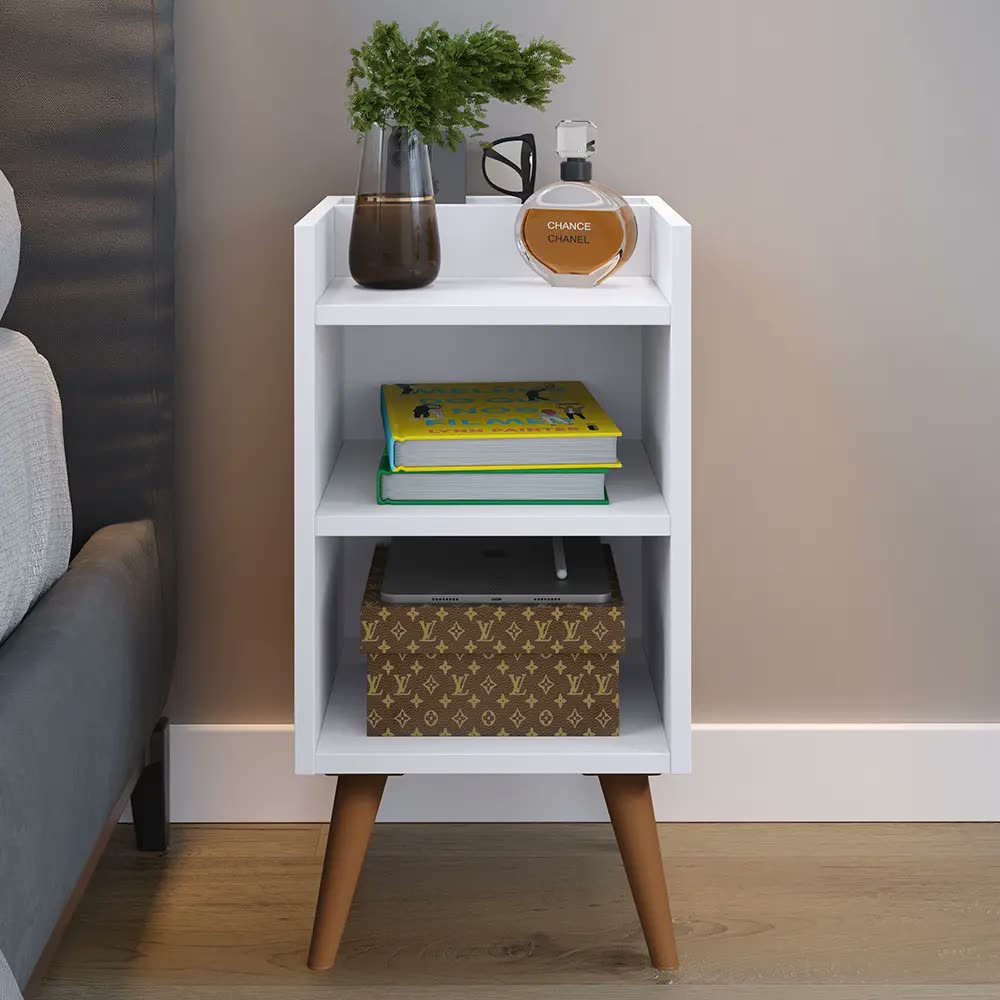 Mesa De Cabeceira Criado Max Quarto Com Suporte Celular Lux