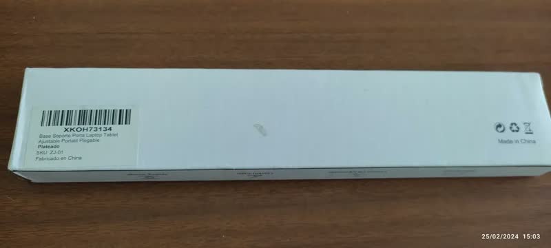 foto de Suporte Para Notebook Ergonômico Dobrável Portátil Alumínio Prata 17 Polegadas