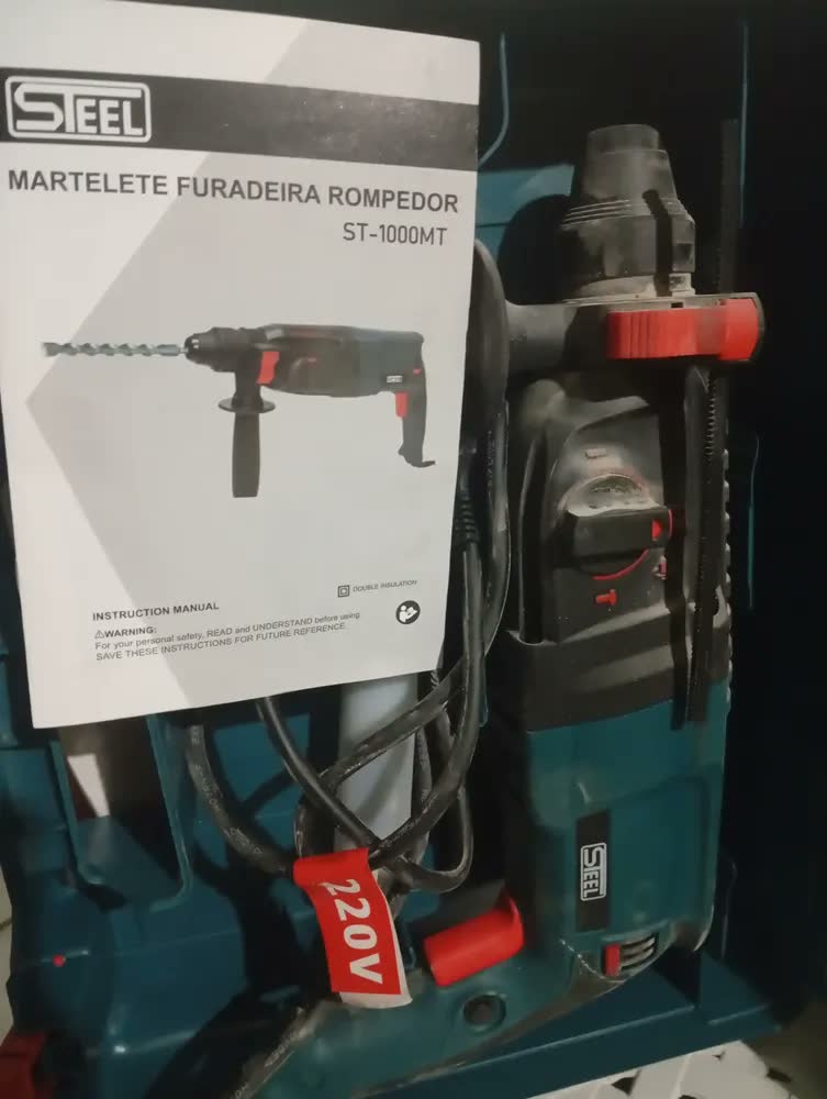 foto de Furadeira De Impacto Martelete Rompedor 1000w Reversível