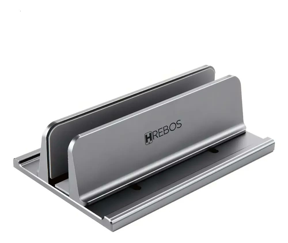 Suporte Alumínio Vertical Para Notebook E Tablte Su-253 Cor Cinza-escuro