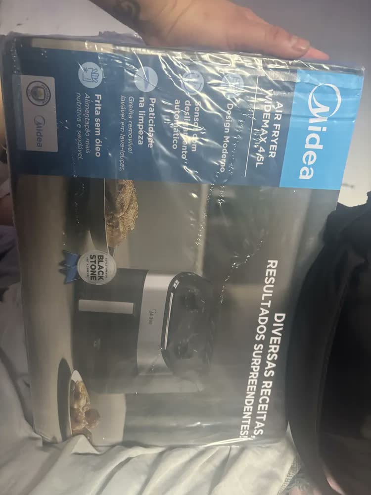 foto de Fritadeira Air Fryer 4,5l Widemax Com Interior De Alumínio 1500w Midea