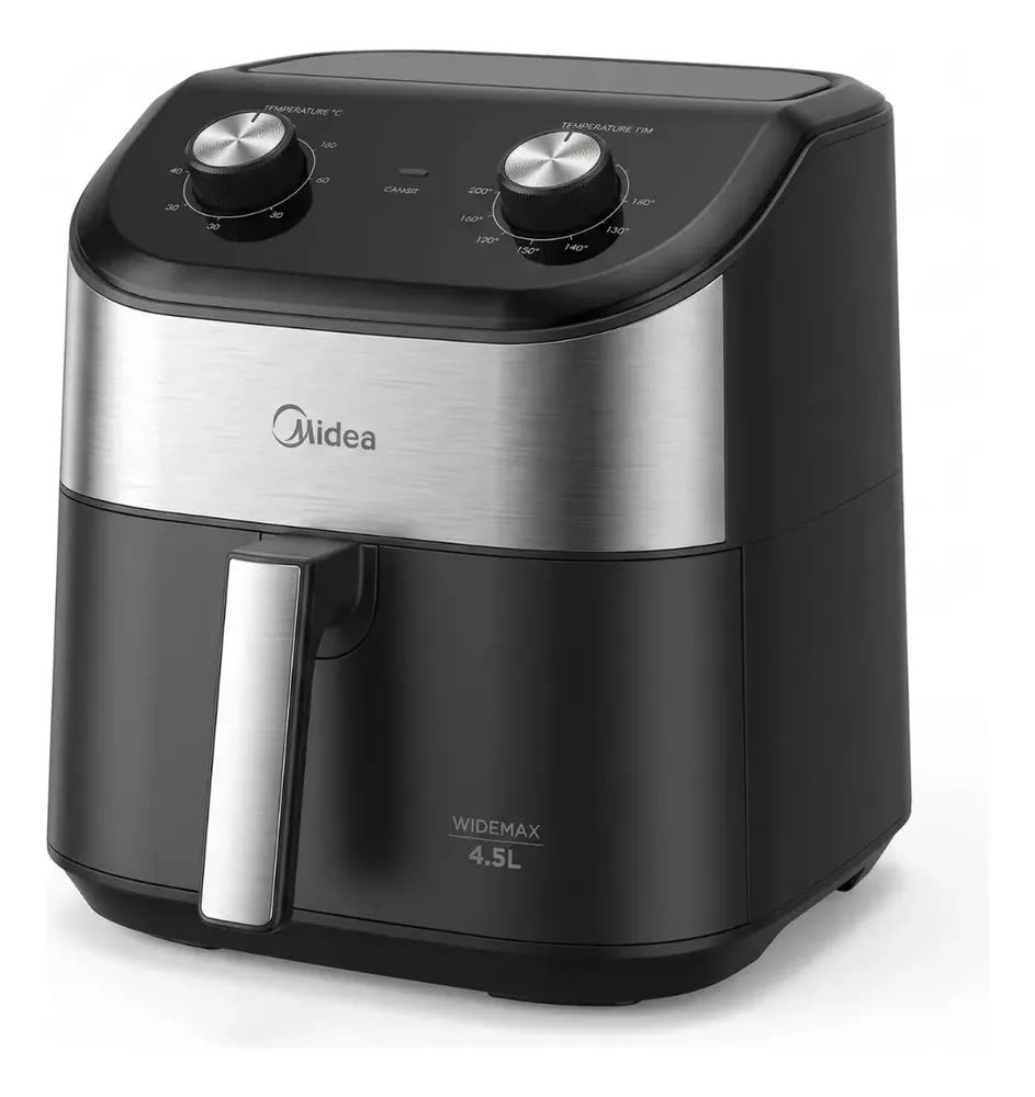 Fritadeira Air Fryer 4,5l Widemax Com Interior De Alumínio 1500w Midea