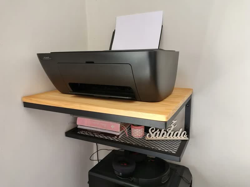 foto de Suporte Para Impressora De Parede Estilo Industrial Cor Preto