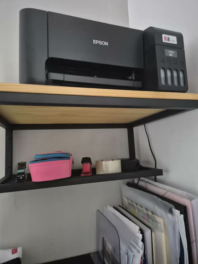 foto de Suporte Para Impressora De Parede Estilo Industrial Cor Preto