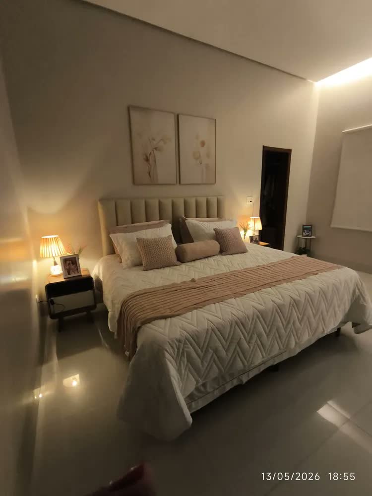 foto de Kit 2 Abajur Luminária Mesa Quarto Sala Criado Mudo Cristal 42cm Luxo Conceito Dourado Gold Tippi