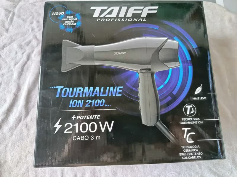 foto de Secador de Cabelo Taiff Tourmaline 2100w Profissional Cor Preto