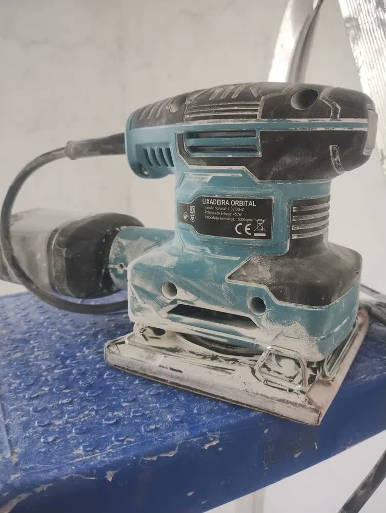 foto de Lixadeira Profissional Orbital Dobevi 450w Azul Com De Lixa