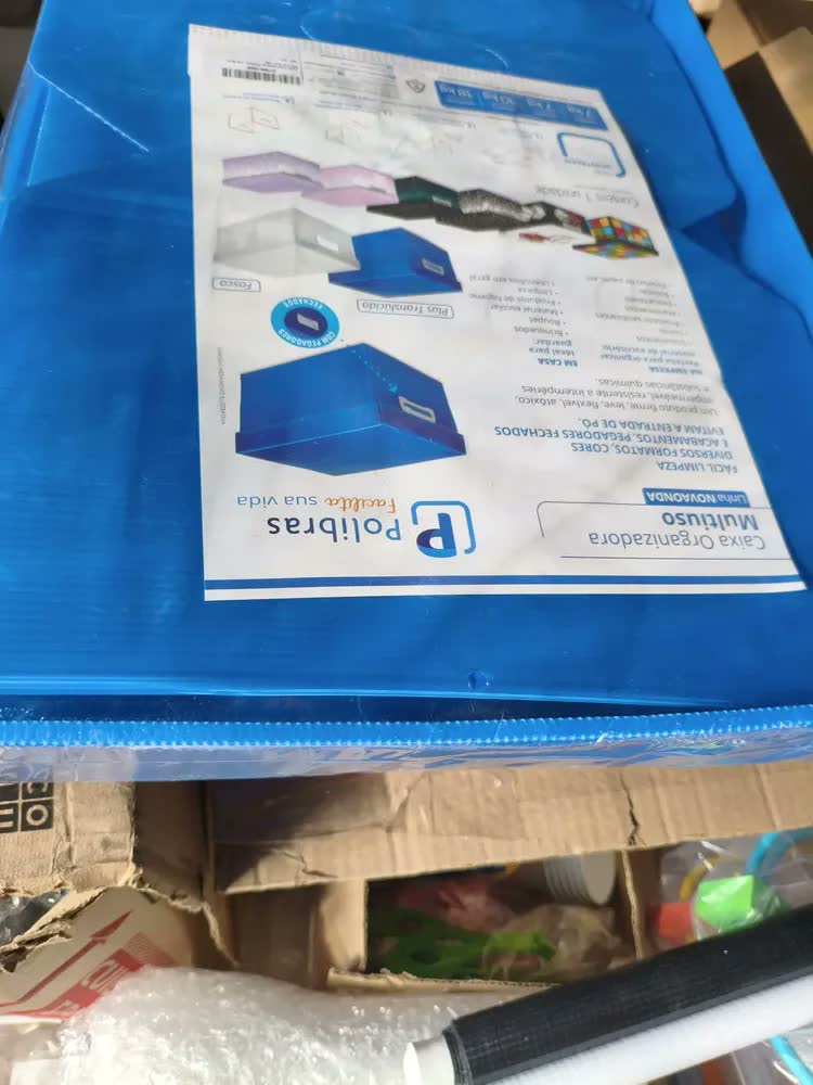 foto de Caixa Organizadora Polibras The Best Box Exg Azul
