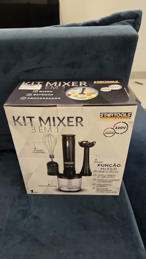 foto de Mixer 3em1 Startools Alta Eficiência Com Batedor Triturador Cor Preto ou Branco