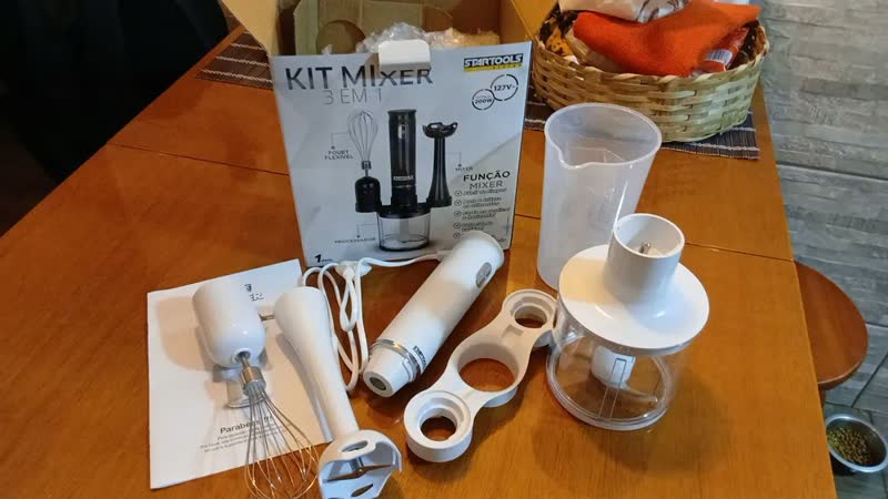 foto de Mixer 3em1 Startools Alta Eficiência Com Batedor Triturador Cor Preto ou Branco