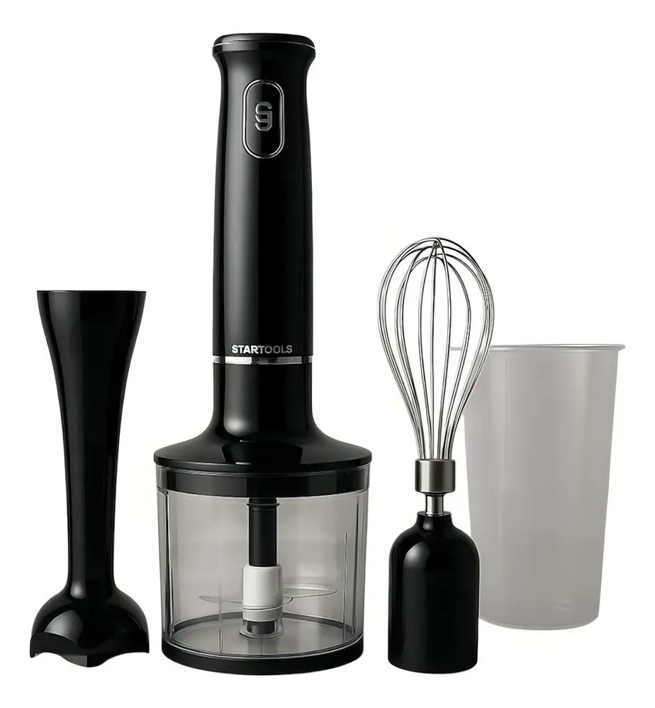 Mixer 3em1 Startools Alta Eficiência Com Batedor Triturador Cor Preto ou Branco