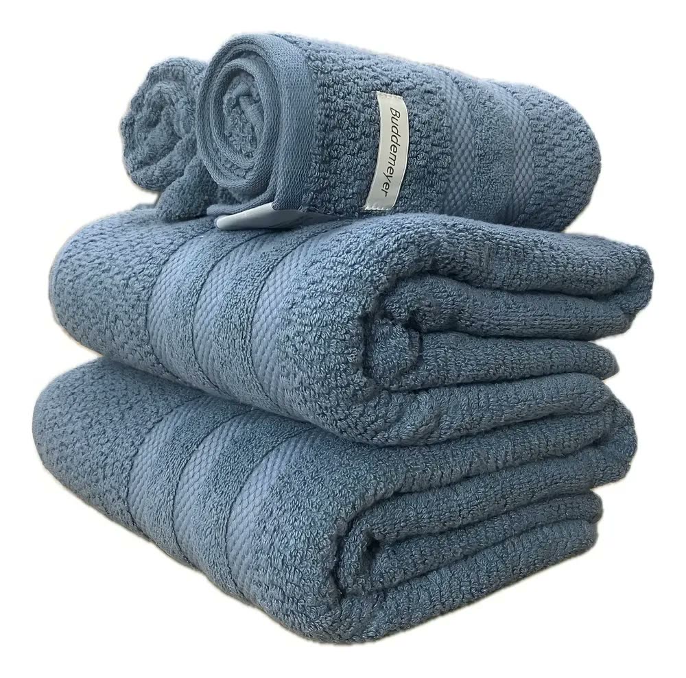 Jogo Toalha Banhão Buddemeyer Vanilla Cor Azul Extra Soft Algodão 4pçs
