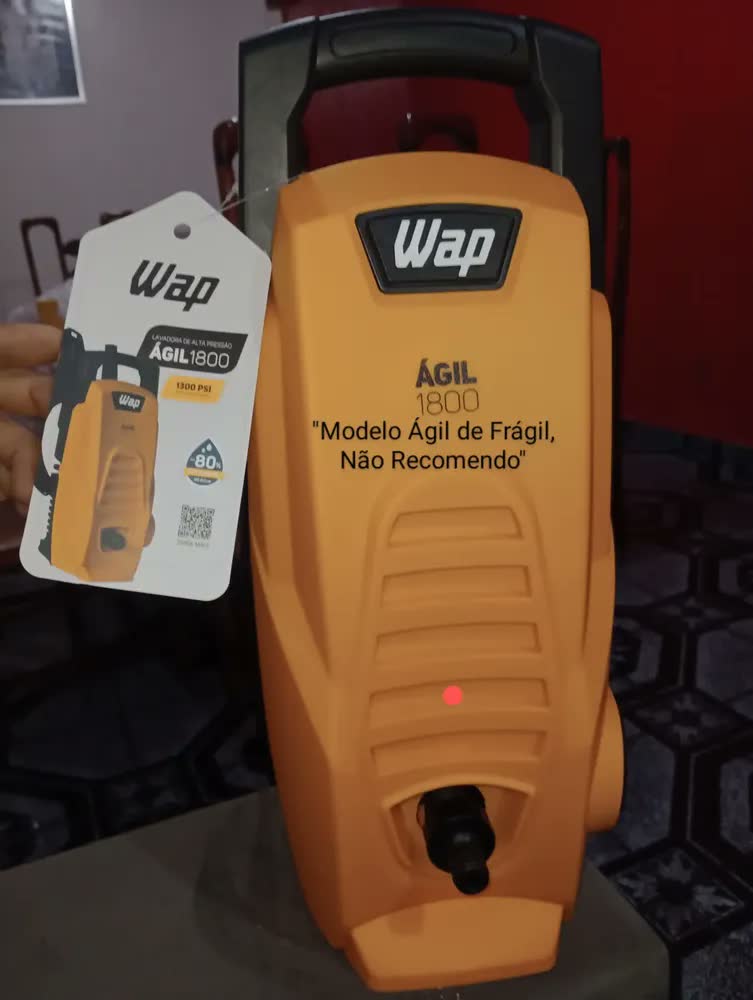 foto de Desobstruidora Lavadora De Alta Pressão Wap Ágil Ultra 1800 Cor Amarelo Frequência 60 Hz
