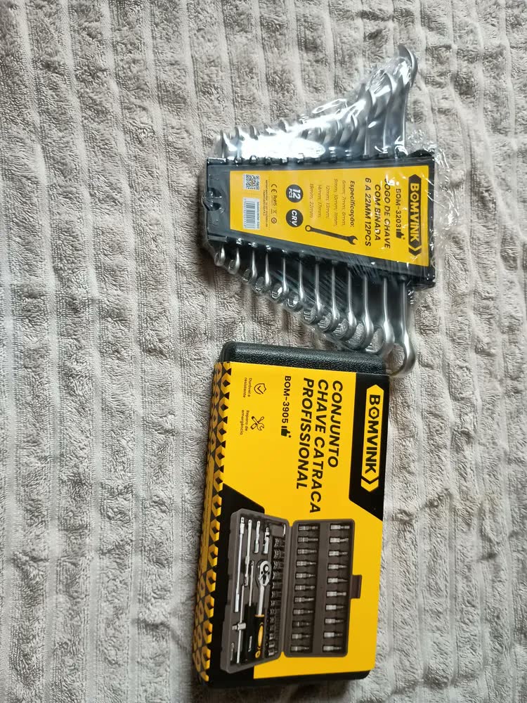 foto de Jogo De Chave Soquete Catraca Combinada Fenda Philips Kit Ferramentas Completo 58 Peças Aço Crv Cietec
