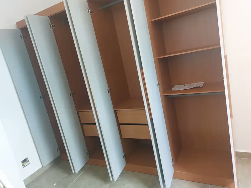 foto de Guarda-roupa Casal Easy Slim 8 Portas C/ Espelho Amendoa/off