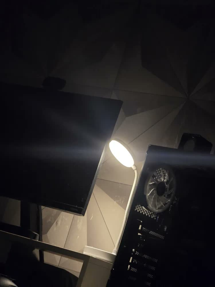 foto de Luminária de Mesa LED Flexível Touch para Leitura e Estudo, Branco
