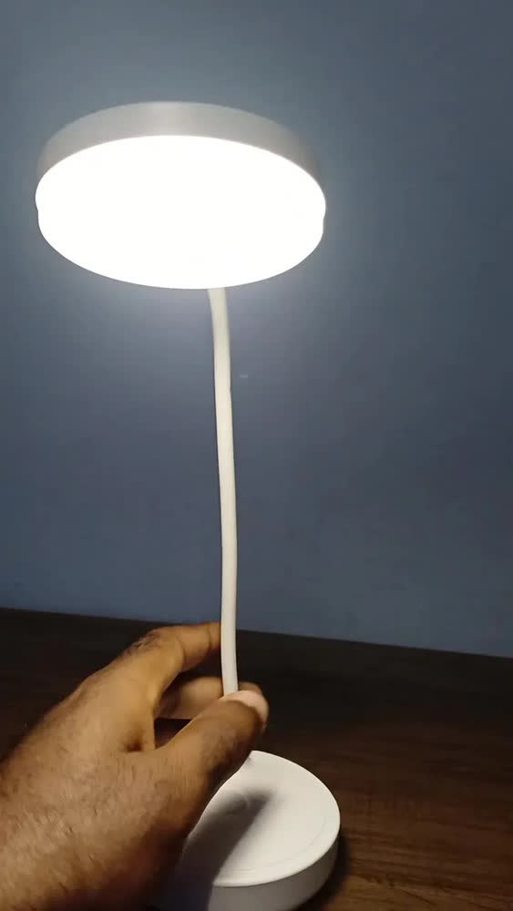 foto de Luminária de Mesa LED Flexível Touch para Leitura e Estudo, Branco