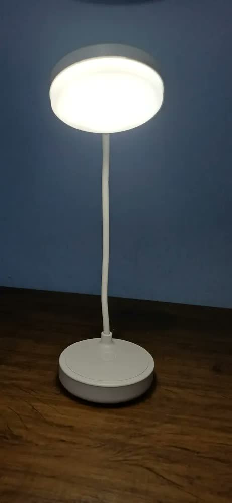 foto de Luminária de Mesa LED Flexível Touch para Leitura e Estudo, Branco