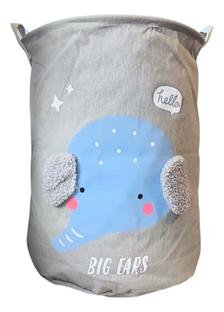 foto de Cesto Organizador Infantil Brinquedo Roupa Impermeável Alça