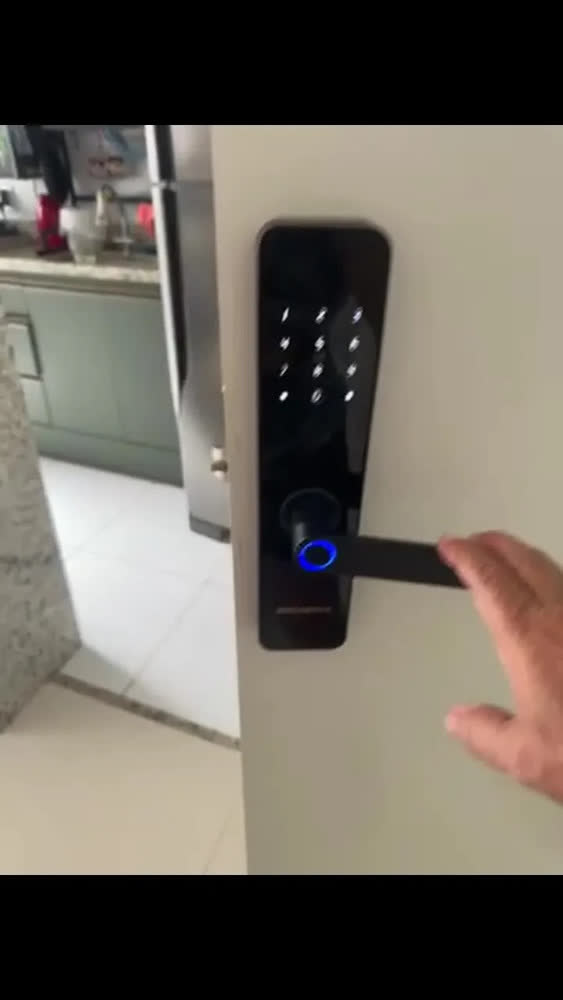 foto de Fechadura Digital NeoSanSung Biométrica Bluetooth Tuya Smart Vida