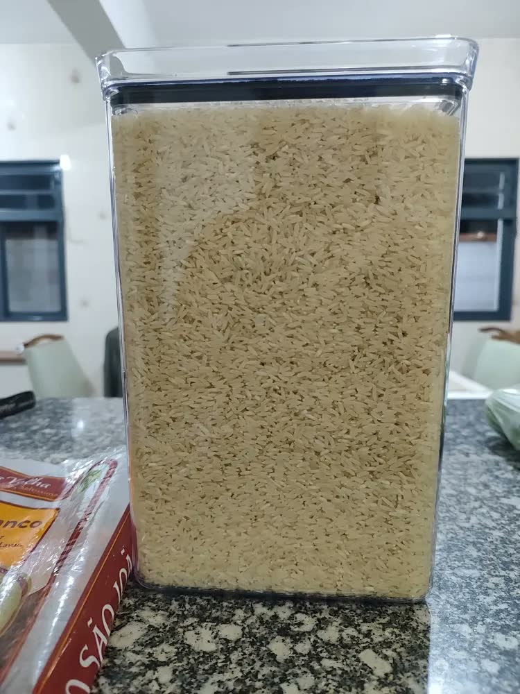 foto de Pote Hermético Grande 6215ml Para Arroz Feijão Despensa Cor Transparente