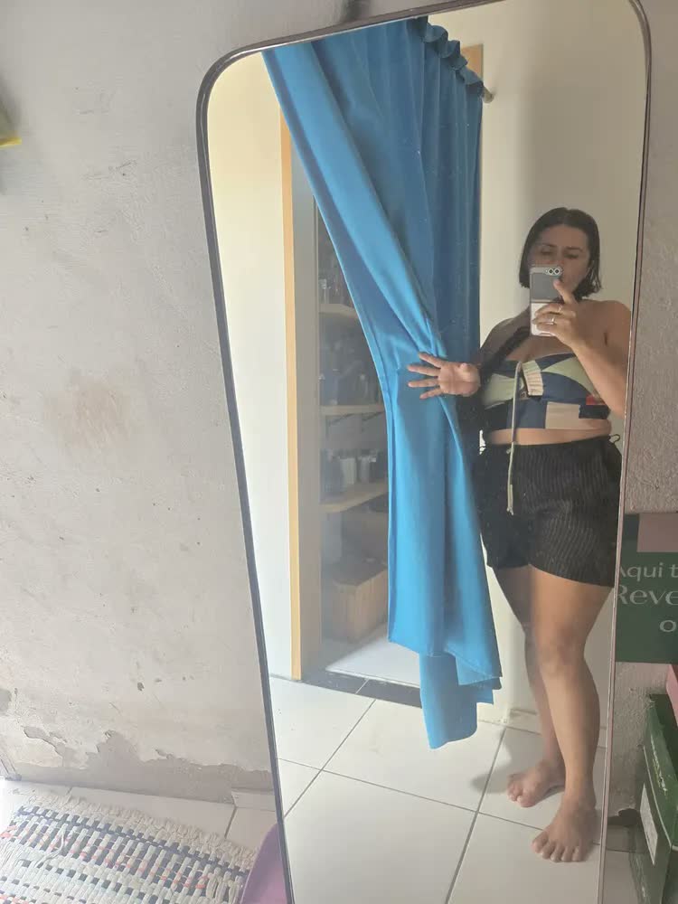 foto de Espelho Retangular 150x50cm Grande De Chão Com Suporte Fixo