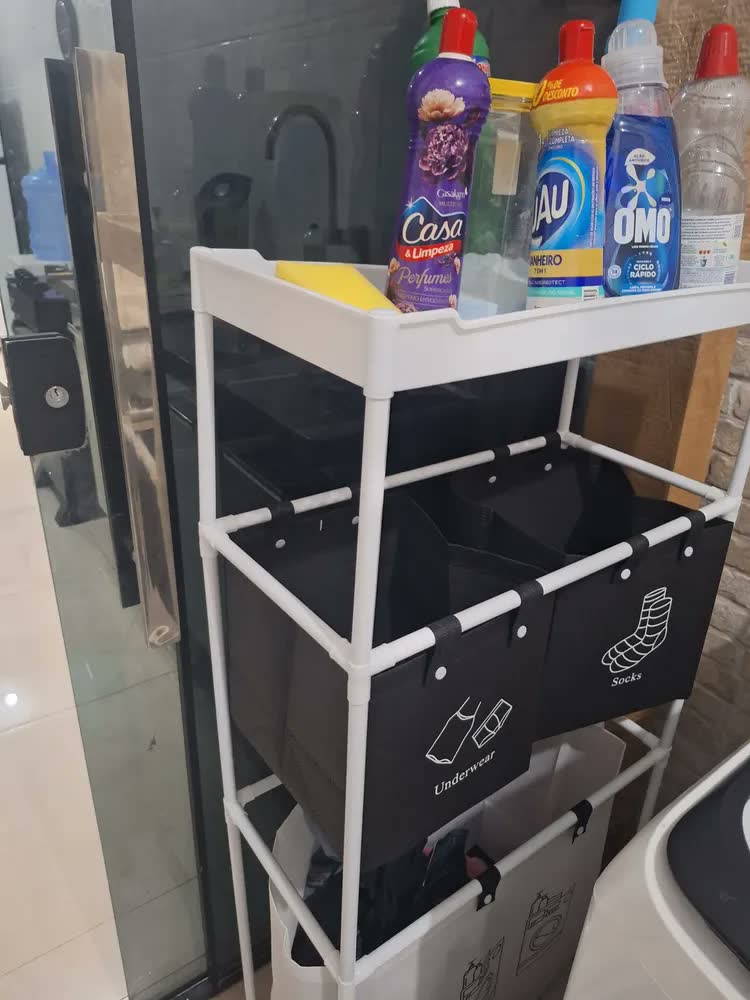 foto de Cesto De Roupa Suja Dobrável Organizador Multiuso De Grande