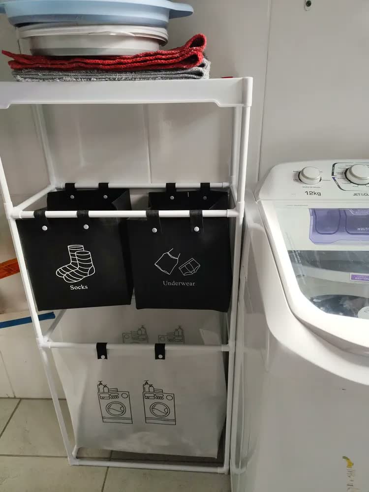 foto de Cesto De Roupa Suja Dobrável Organizador Multiuso De Grande