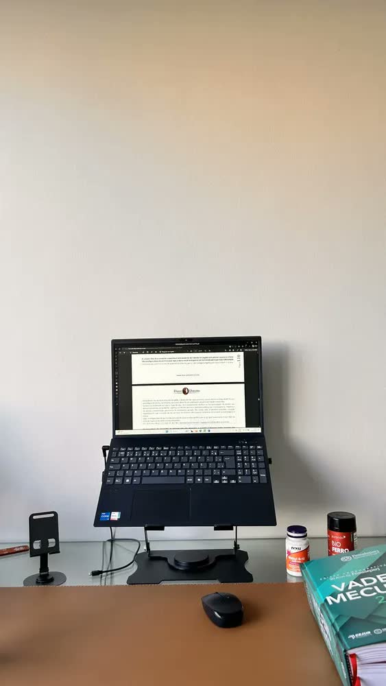 foto de Suporte De Metal Ajustável Notebook Estilo Rotativo De 360°