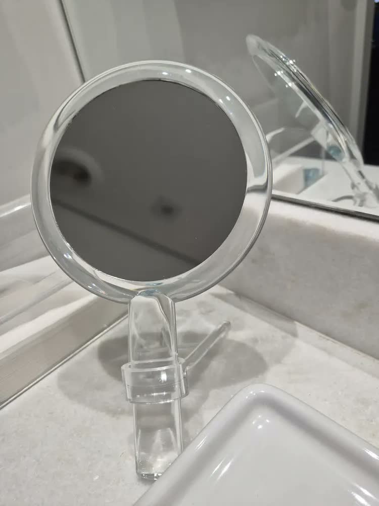 foto de Espelho De Maquiagem Paramount Elegance Redondo com Suporte e Aumento 3x