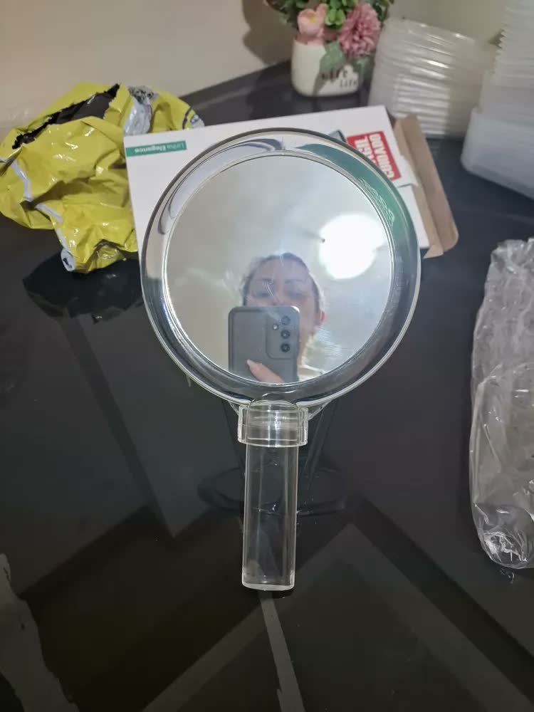 foto de Espelho De Maquiagem Paramount Elegance Redondo com Suporte e Aumento 3x
