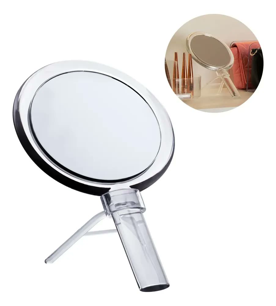 foto de Espelho De Maquiagem Paramount Elegance Redondo com Suporte e Aumento 3x