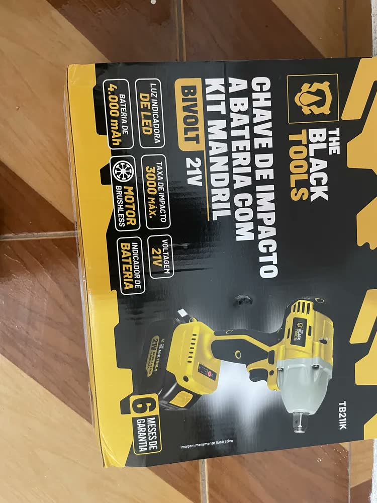 foto de Chave de Impacto a Bateria 21V 430Nm Brushless 13mm Com Maleta e 1 Bateria The Black Tools TB-21IK