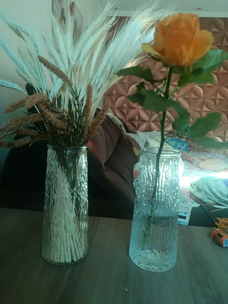 foto de 3 Vaso Vidro Decorativo 750ml Flor Aranjo Planta Mesa Grande