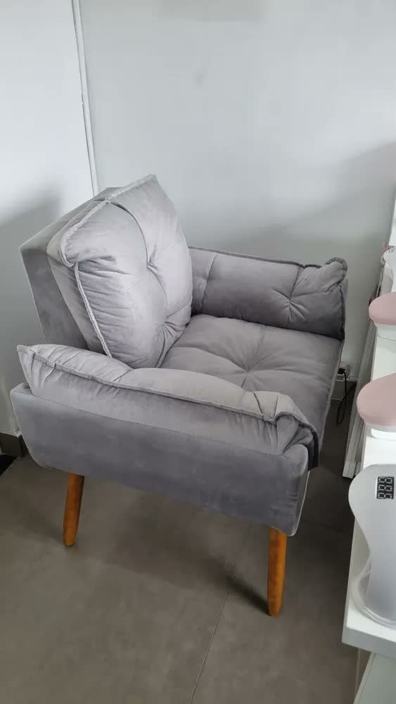 foto de Poltrona Decorativa Opala Suede Para Sala Arapongas Luxo