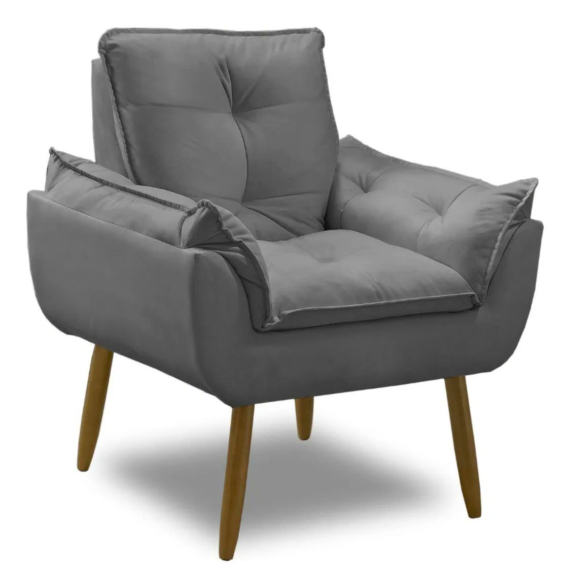 Poltrona Decorativa Opala Suede Para Sala Arapongas Luxo