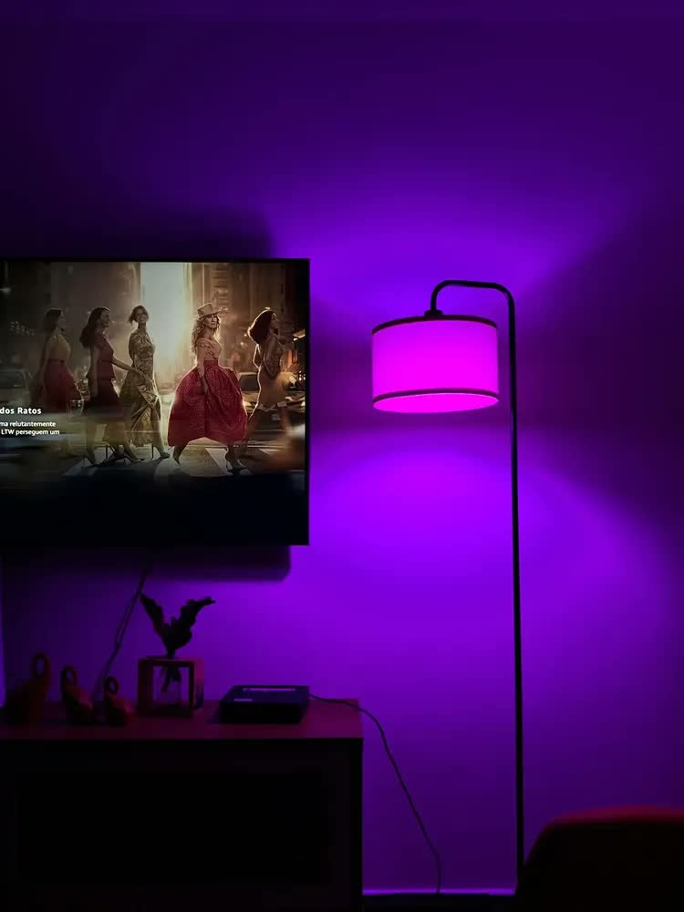 foto de Luminária Chão Quarto Sala 3 Niveis Ajustável Metálico