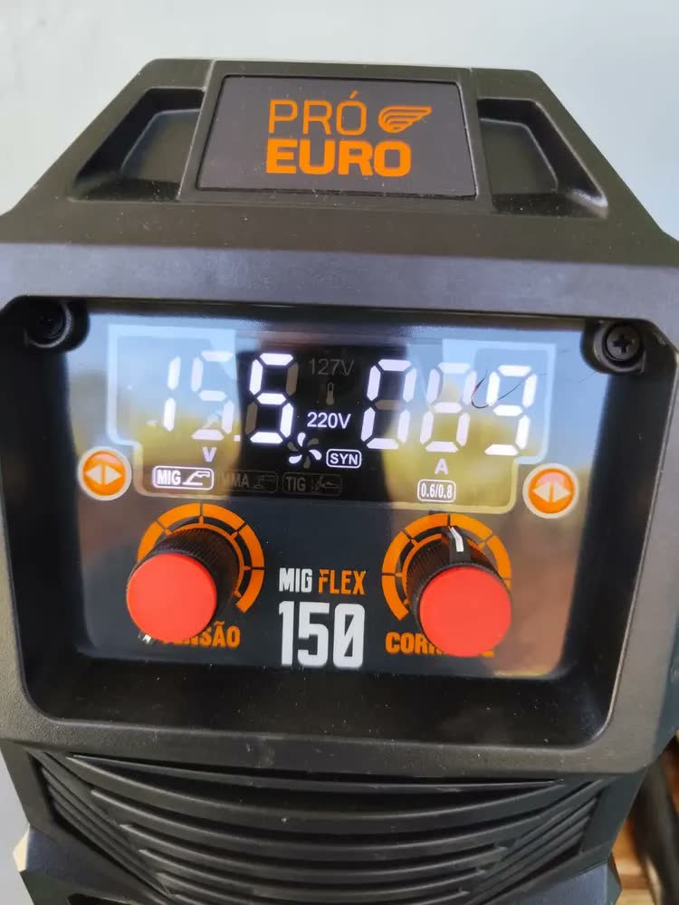 foto de Máquina De Solda 150a Flex Mig Mma Tig Lift Bivolt + Máscara Profissional Pró Euro