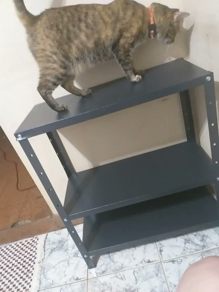 foto de Estante Armario Prateleira De Aço Organizador Multiuso 68cm X 60cm X 28cm 3 Bandejas Resistente