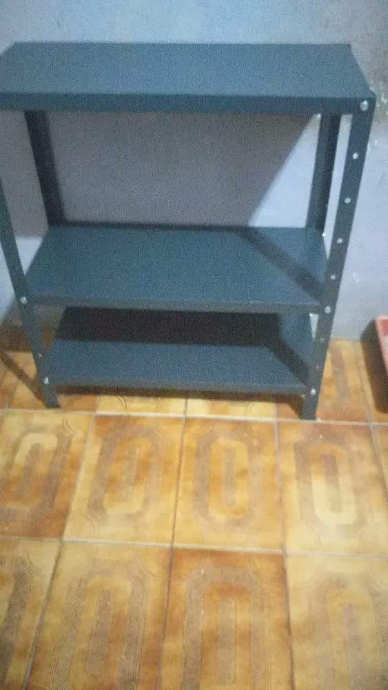 foto de Estante Armario Prateleira De Aço Organizador Multiuso 68cm X 60cm X 28cm 3 Bandejas Resistente