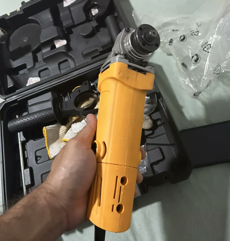 foto de Kit Furadeira Parafusadeira de Impacto 500W + Esmerilhadeira Lixadeira 850W 115mm ALLMIND Profissional Com Maleta e Acessórios