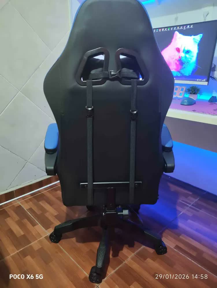 foto de Cadeira De Escritorio Gamer Ergonômica Dunamis Verde Marqs Home Reclinável 180kg Resistente Giratória Confortavel Computador
