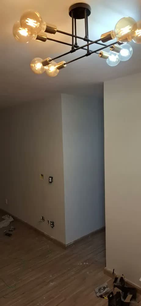foto de Luminária Lustre Teto Moderno Pendente Para Sala 8 Lâmpadas